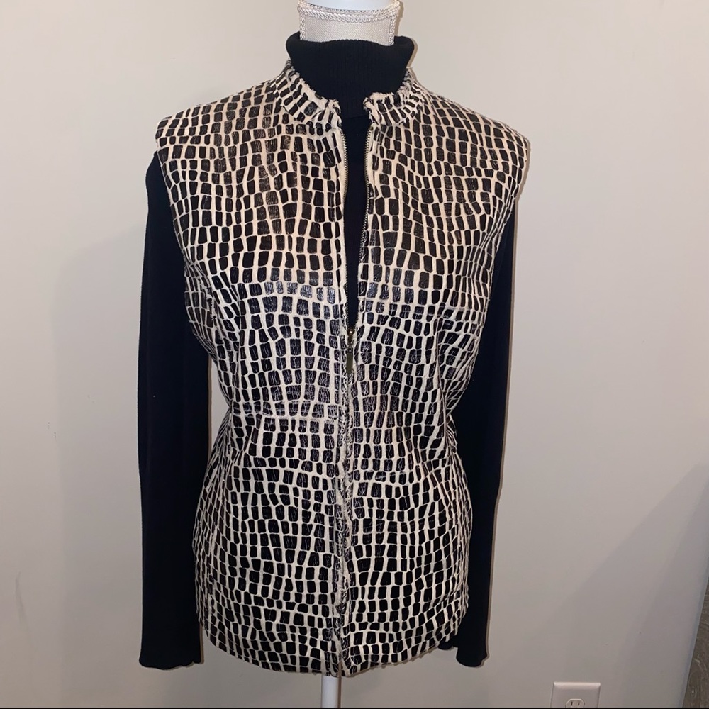 Erin London Women's Animal Print Vest Size XL.